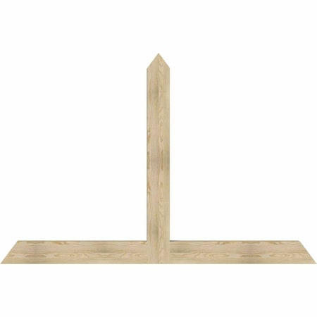 Ekena Millwork Portland Rough Sawn Timber Gable Bracket, Douglas Fir, 84"W x 56"H x 4"D x 6"F, 16/12 Pitch GBW084X56X0406POR00RDF